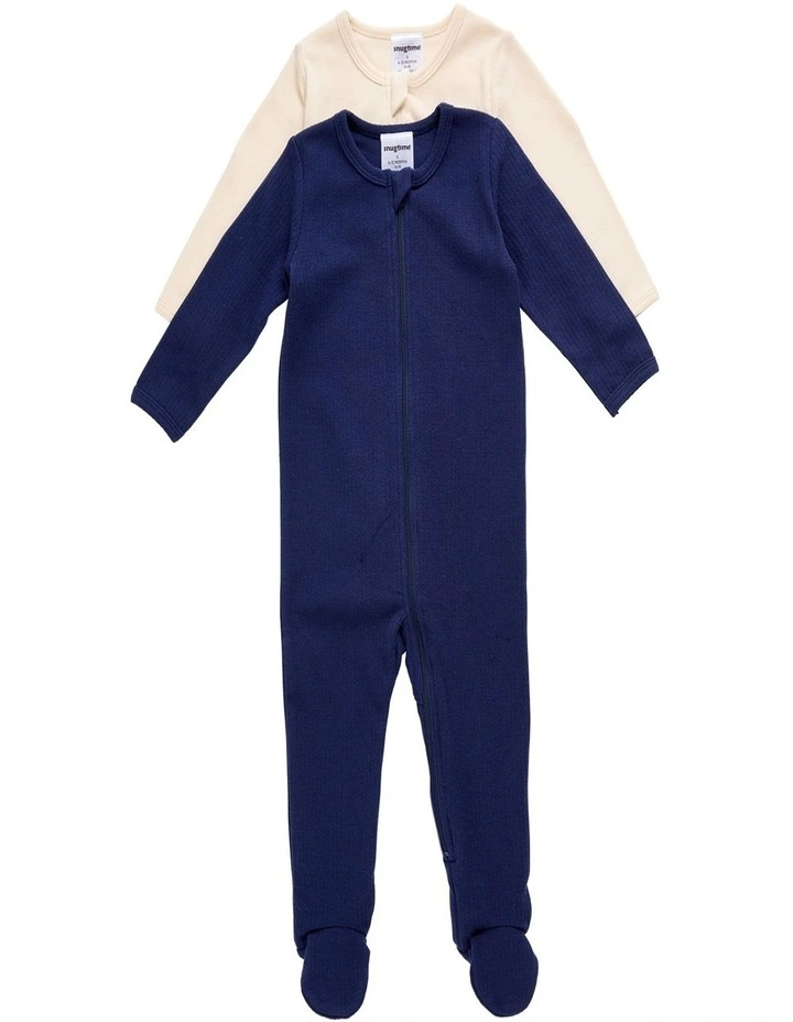 Organic Cotton Coverall Pack Of 2 in Multi image 1