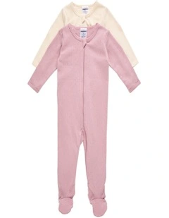 Organic Cotton Coverall Pack Of 2 in Multi