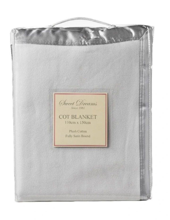 Sweet Dreams Cot Cotton Fleece Blanket In Grey MYER