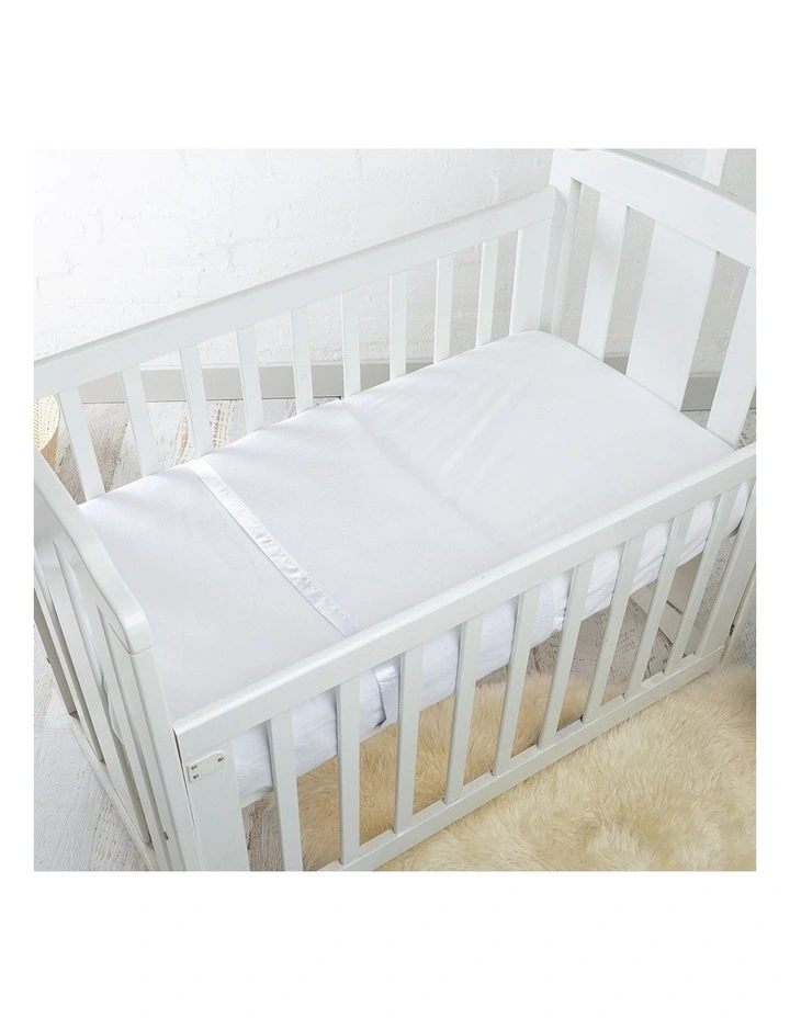 Cot Cotton Fleece Blanket in White image 3