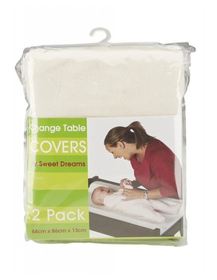 Change Table Mattress Covers 2 Pack in Beige image 1