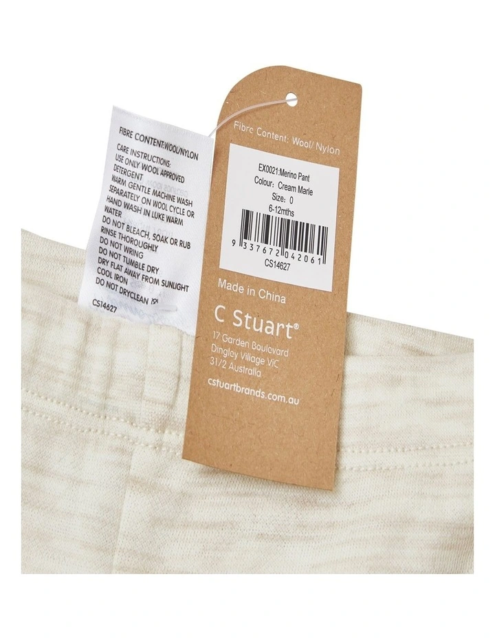Pant in Cream Marle image 4