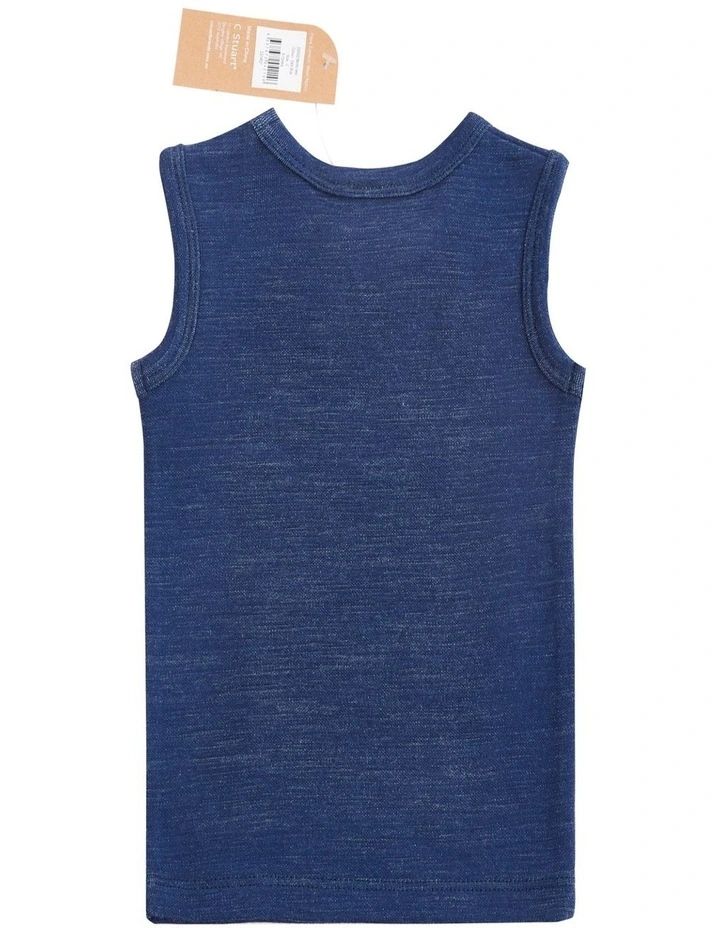 Vest in Navy Marle image 2