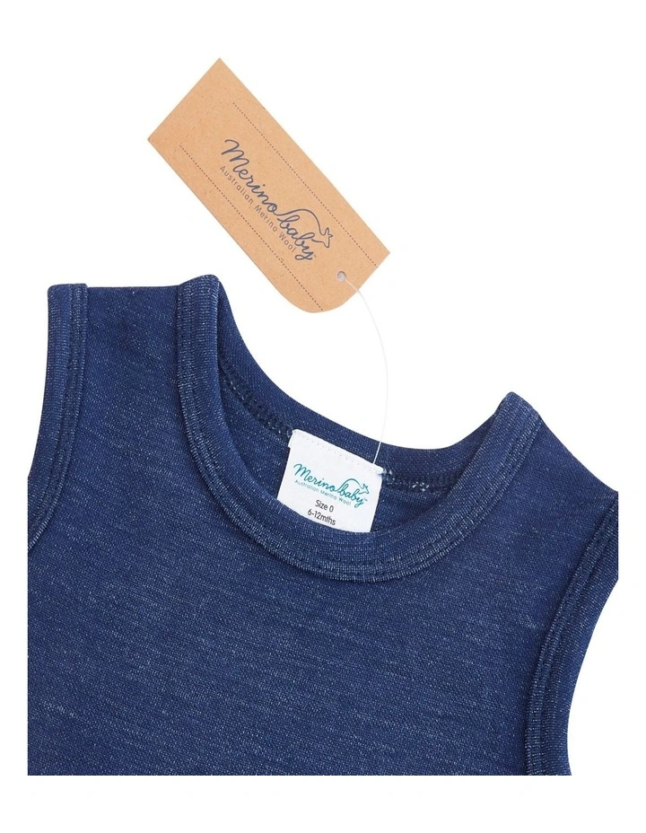 Vest in Navy Marle image 3