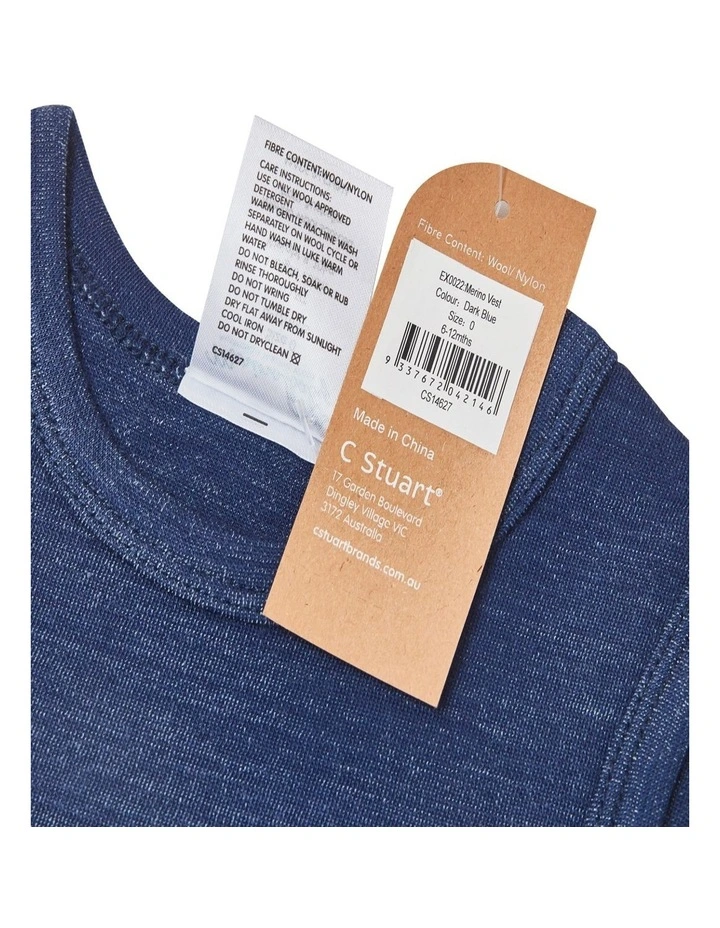 Vest in Navy Marle image 4
