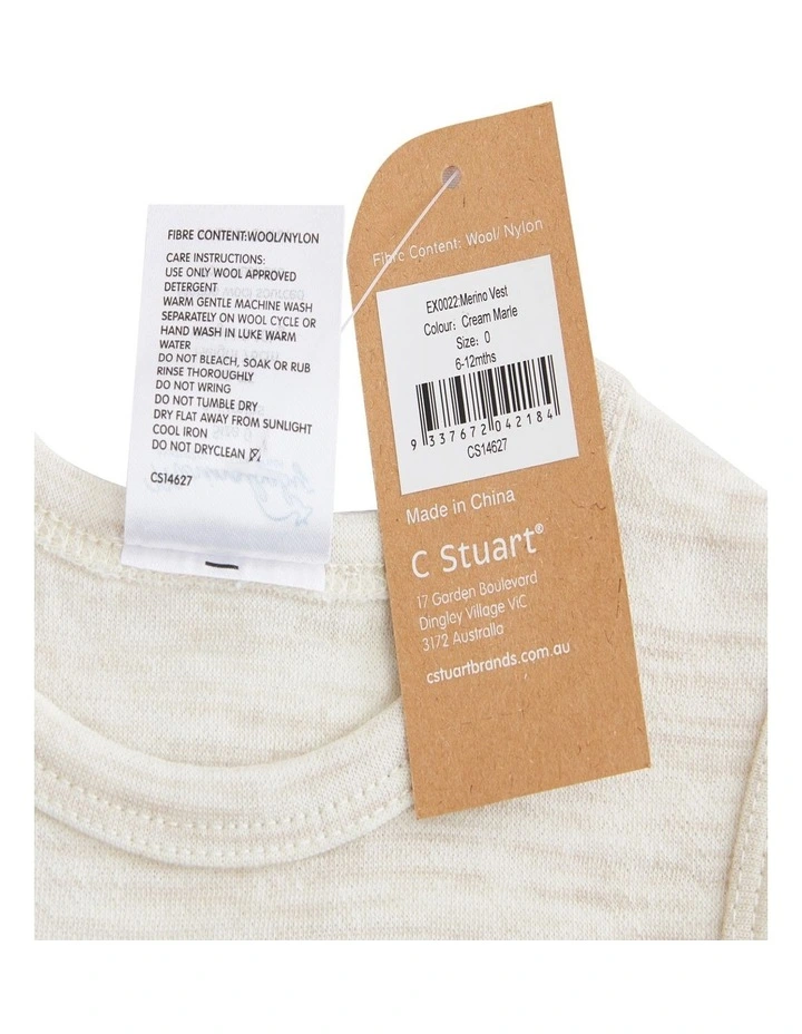 Vest in Cream Marle image 4