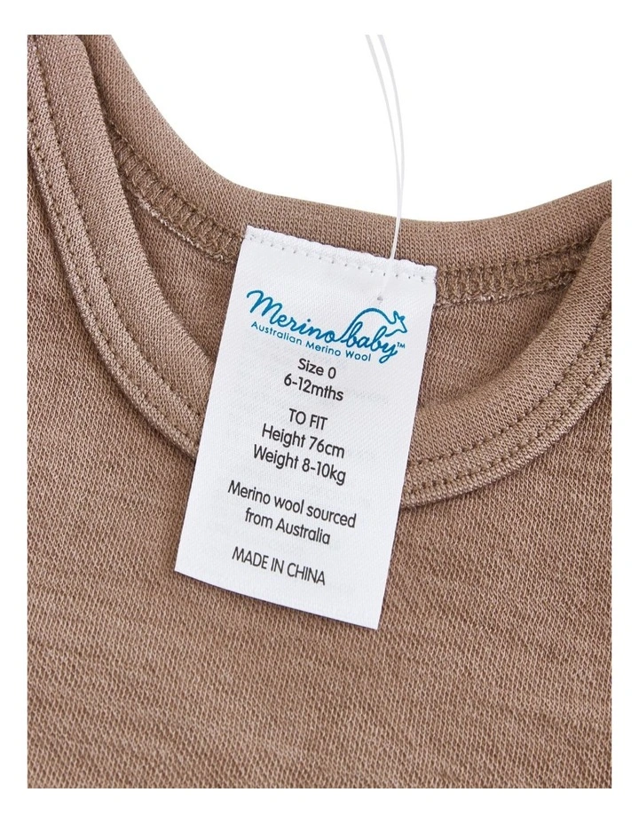 Short Sleeve Bodysuit in Brown Marle image 3