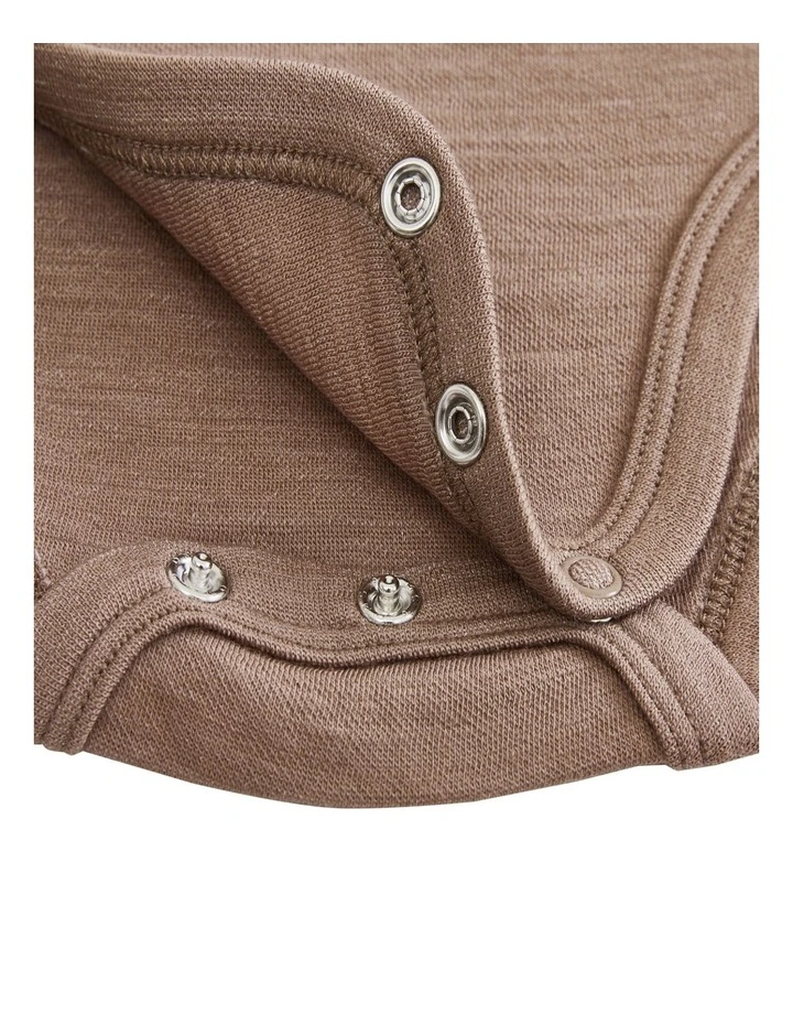 Short Sleeve Bodysuit in Brown Marle image 6