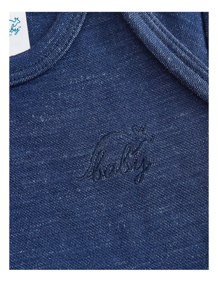 Short Sleeve Bodysuit in Navy Marle image 5