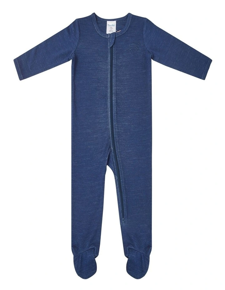 Coverall in Navy Marle image 1