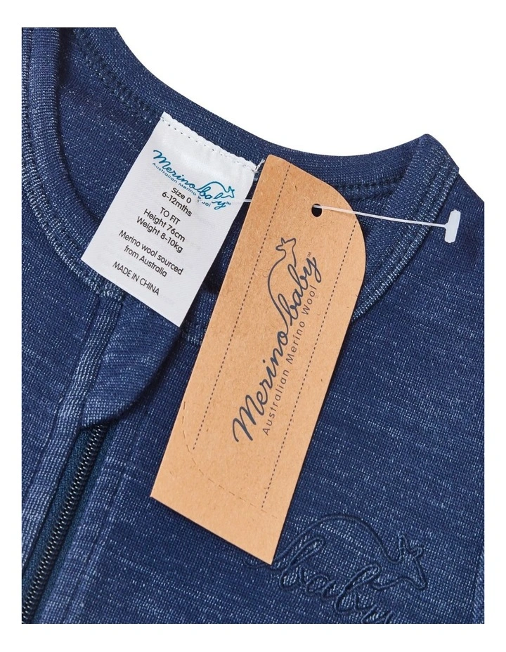 Coverall in Navy Marle image 3