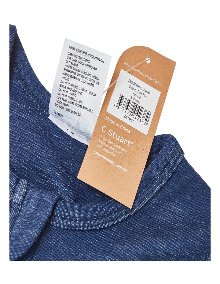 Coverall in Navy Marle image 4