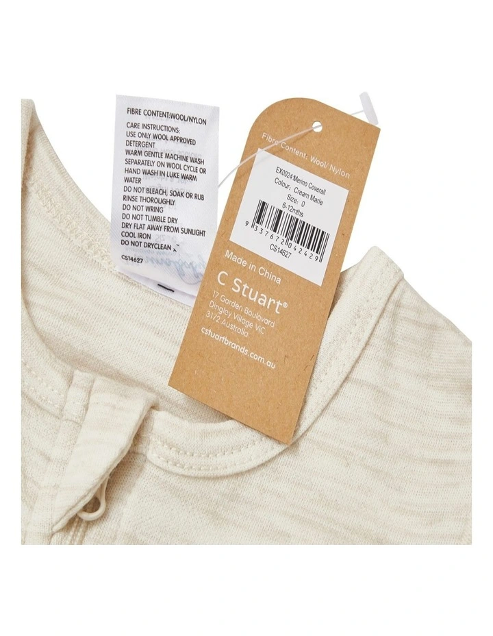 Coverall in Cream Marle image 4