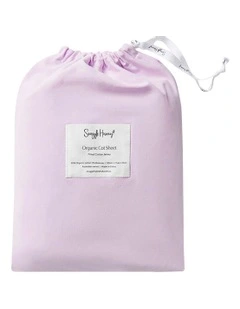 Organic Fitted Cot Sheet in Lilac