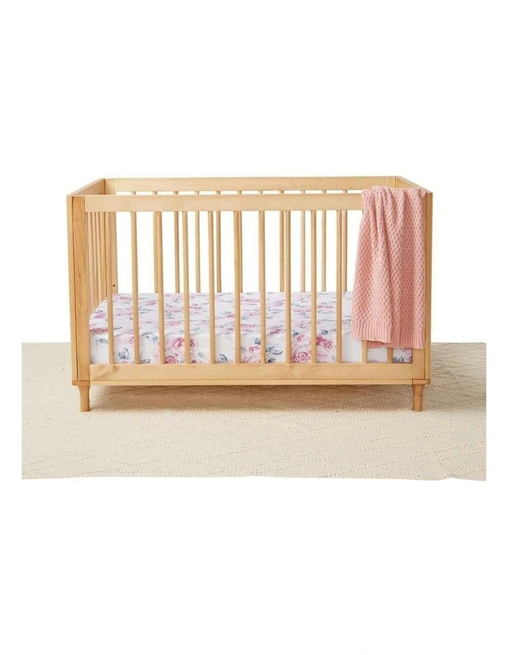 Skies Organic Fitted Cot Sheet in Lilac image 4