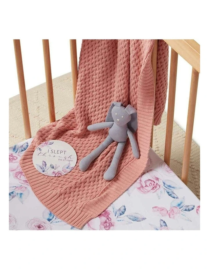 Skies Organic Fitted Cot Sheet in Lilac image 5