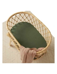 Organic Bassinet Sheet / Change Pad Cover in Olive