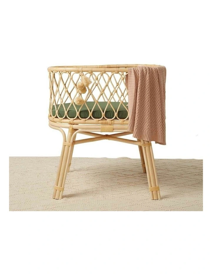 Organic Bassinet Sheet / Change Pad Cover in Olive image 4