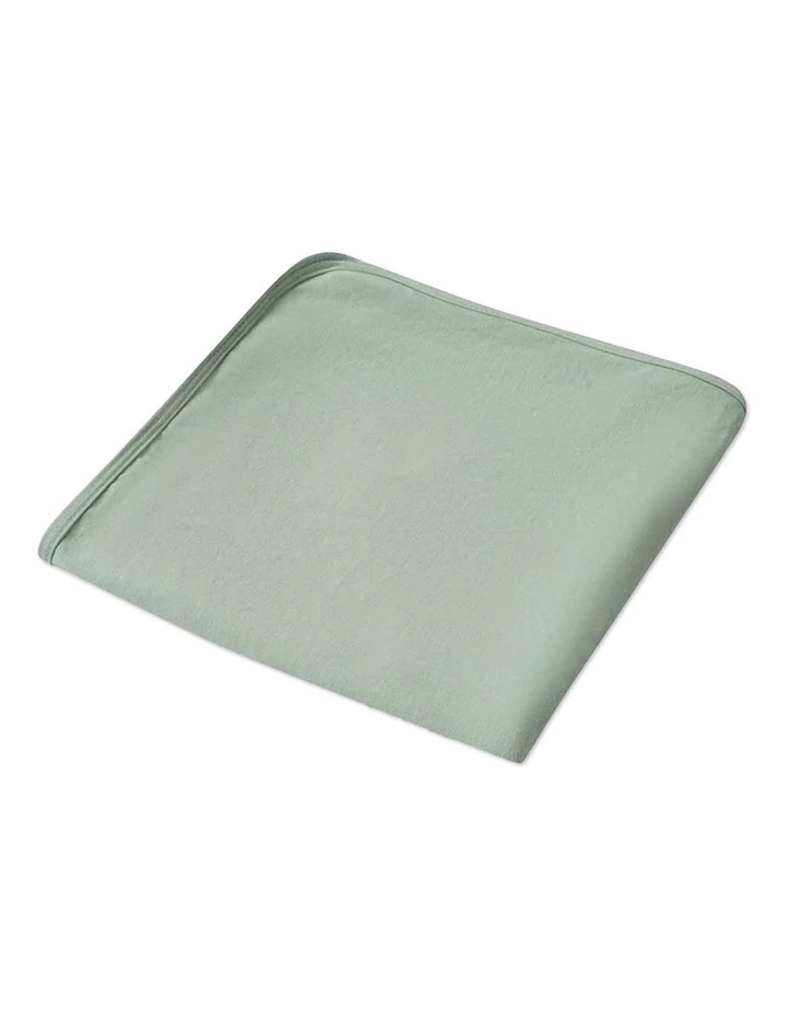 Jersey Wrap and Beanie Set in Sage image 2