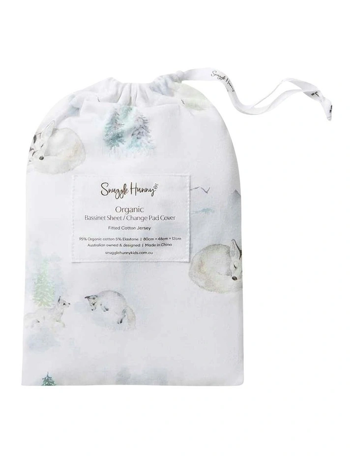 Arctic Organic Bassinet Sheet /Change Pad Cover in Multi image 1