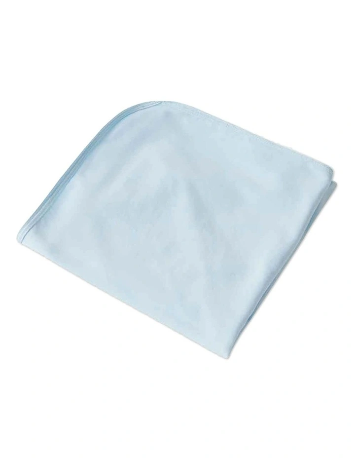 Organic Jersey Wrap And Beanie Set in Blue image 2