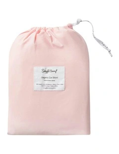Organic Fitted Cot Sheet in Pink