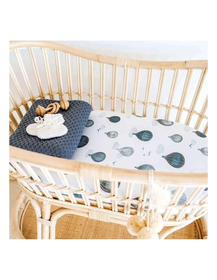 Organic Bassinet Sheet /Change Pad Cover in Multi image 5