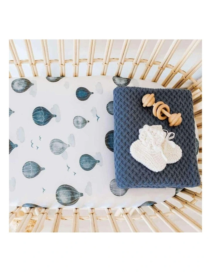 Organic Bassinet Sheet /Change Pad Cover in Multi image 6