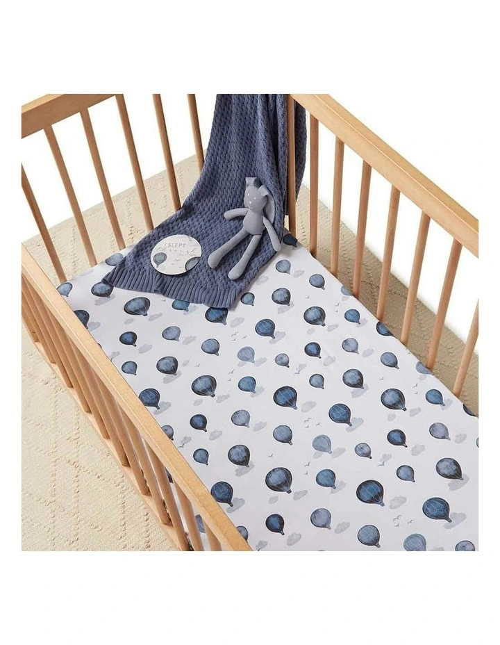 Organic Fitted Cot Sheet in Multi image 3