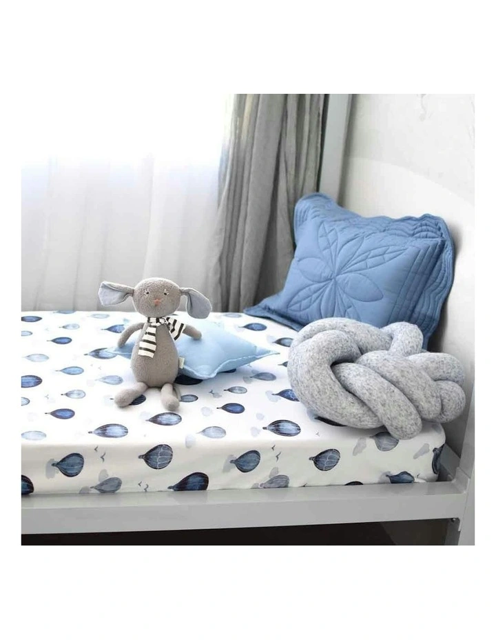 Organic Fitted Cot Sheet in Multi image 7