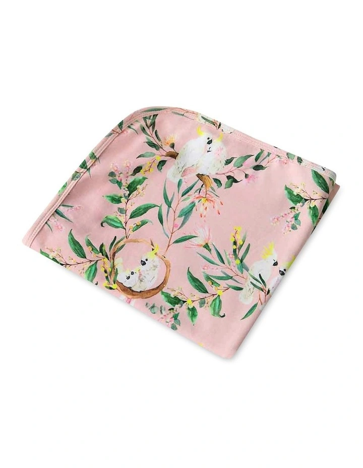 Cockatoo Organic Jersey Wrap & Topknot Set in Multi image 2