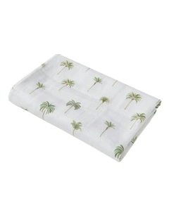 Palm Organic Muslin Wrap in Green