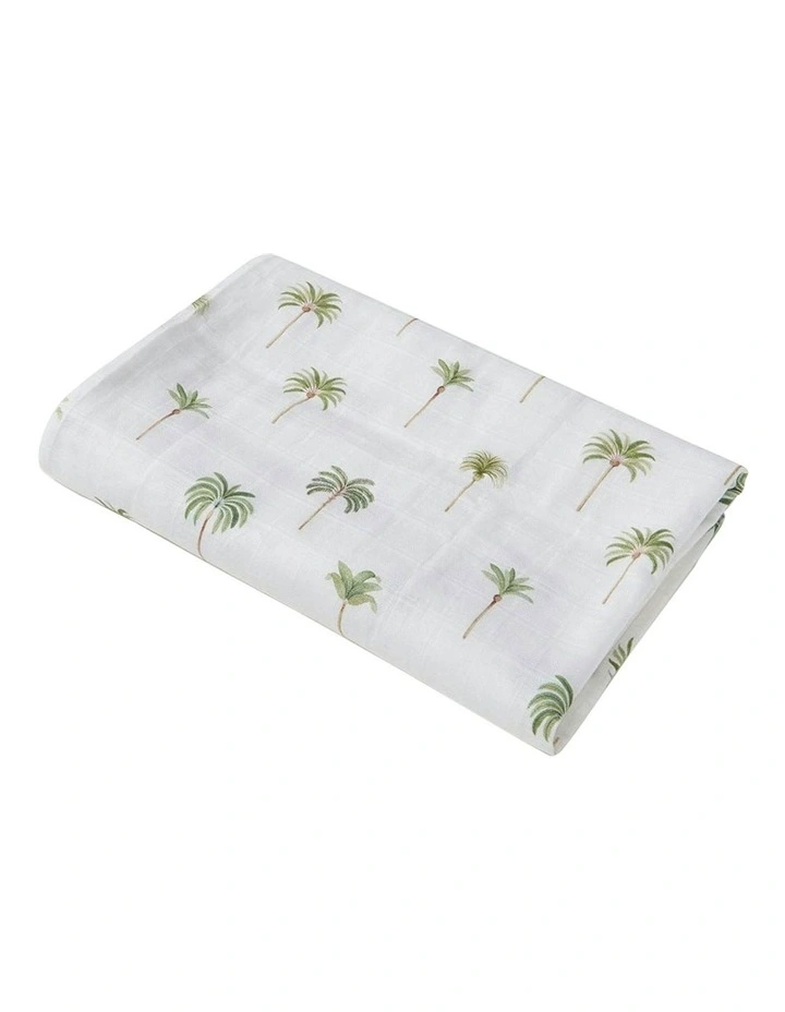 Palm Organic Muslin Wrap in Green image 1