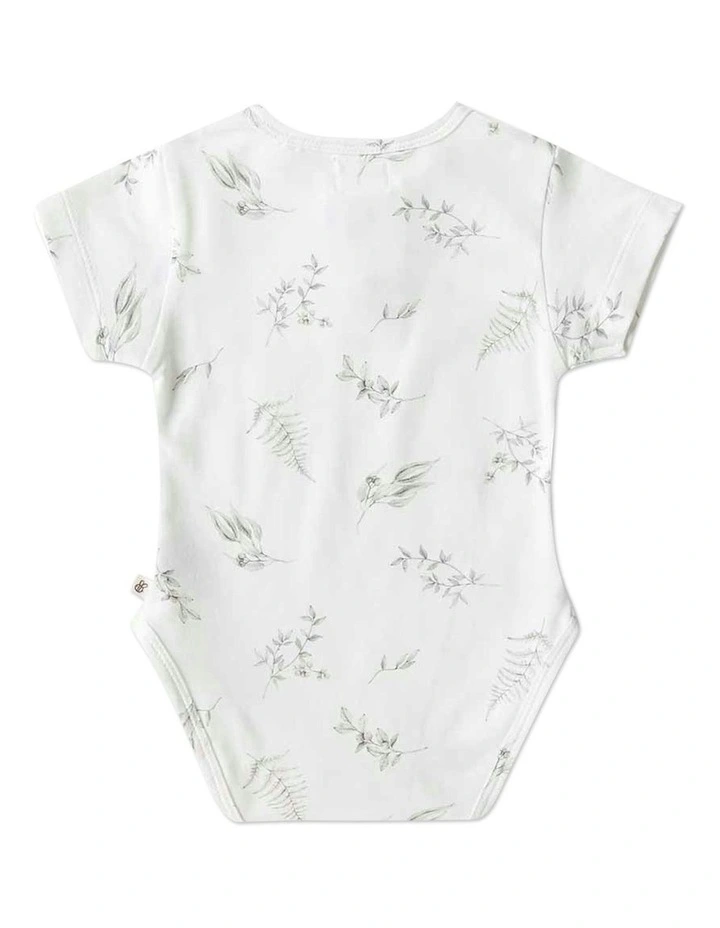 Gum Short Sleeve Organic Bodysuit in White image 2