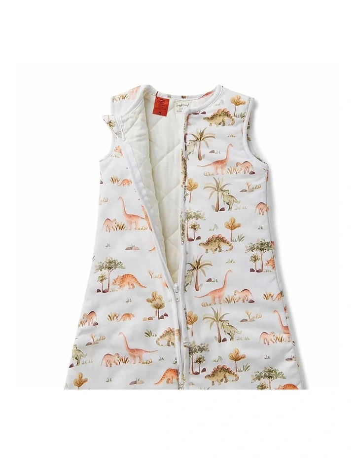 Dino Organic Sleeping Bag 2.5 Tog in White image 2