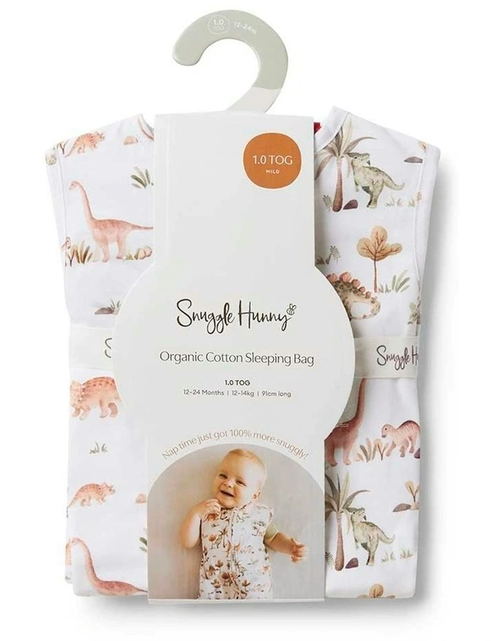 Dino Organic Sleeping Bag 2.5 Tog in White image 4