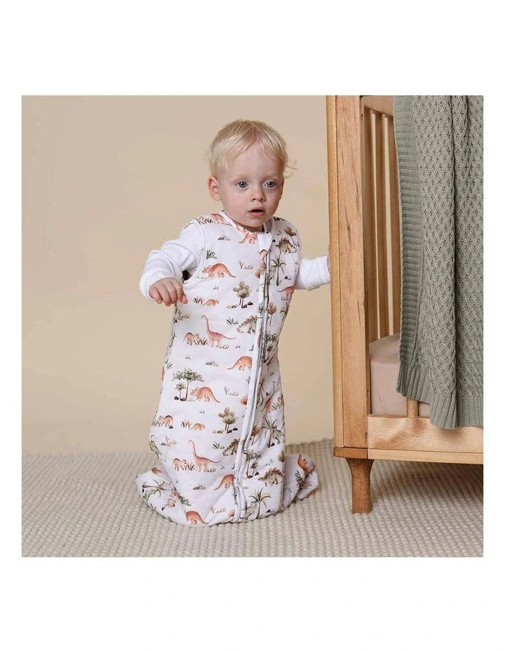 Dino Organic Sleeping Bag 2.5 Tog in White image 6