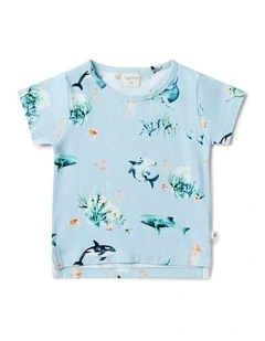 Organic T-shirt in Blue Ocean
