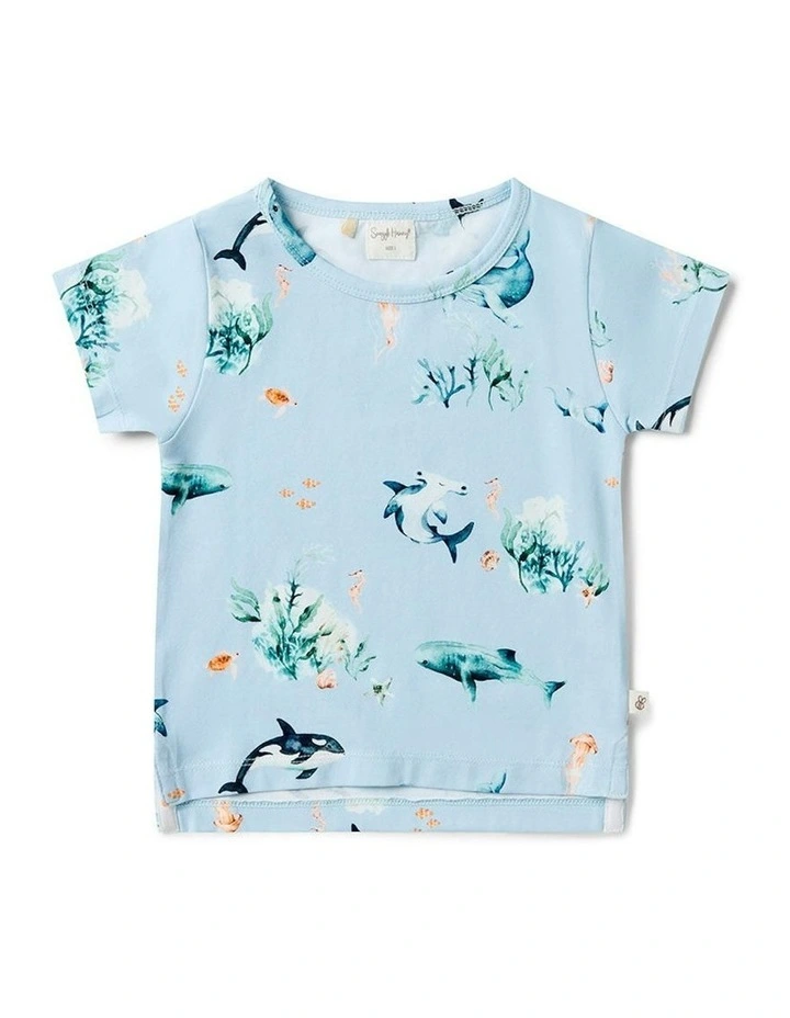 Organic T-shirt in Blue Ocean image 1