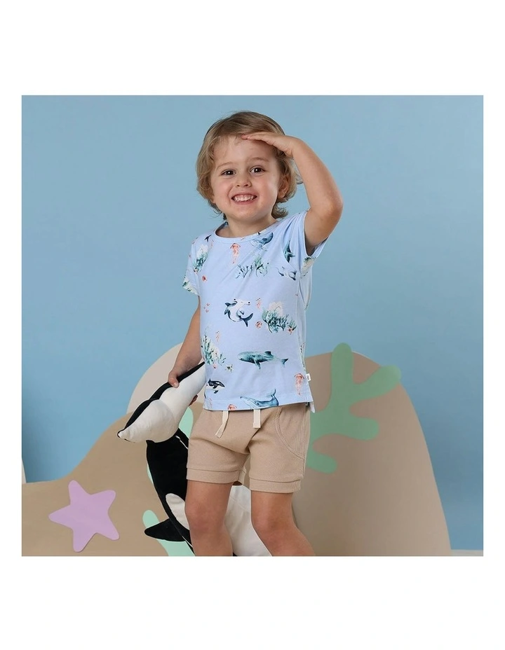 Organic T-shirt in Blue Ocean image 4