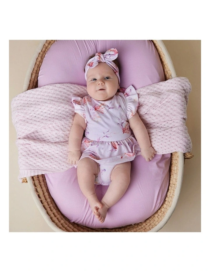 Coral Short Sleeve Organic Dress in Baby Pink image 5