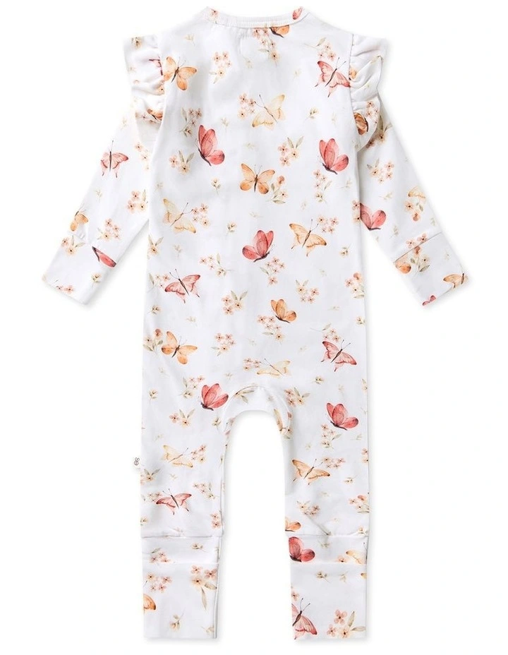 Butterfly Convertible Romper with Frill in White image 2