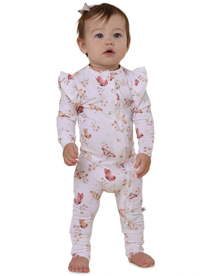Butterfly Convertible Romper with Frill in White image 3
