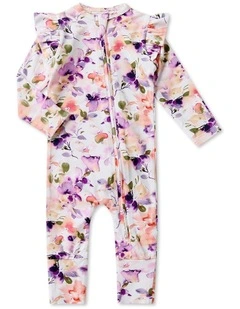 Blushing Beauty Convertible Romper with Frill in White