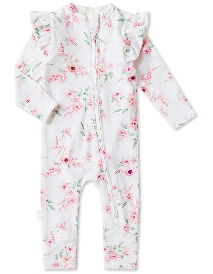 Camille Convertible Romper with Frill in White image 1