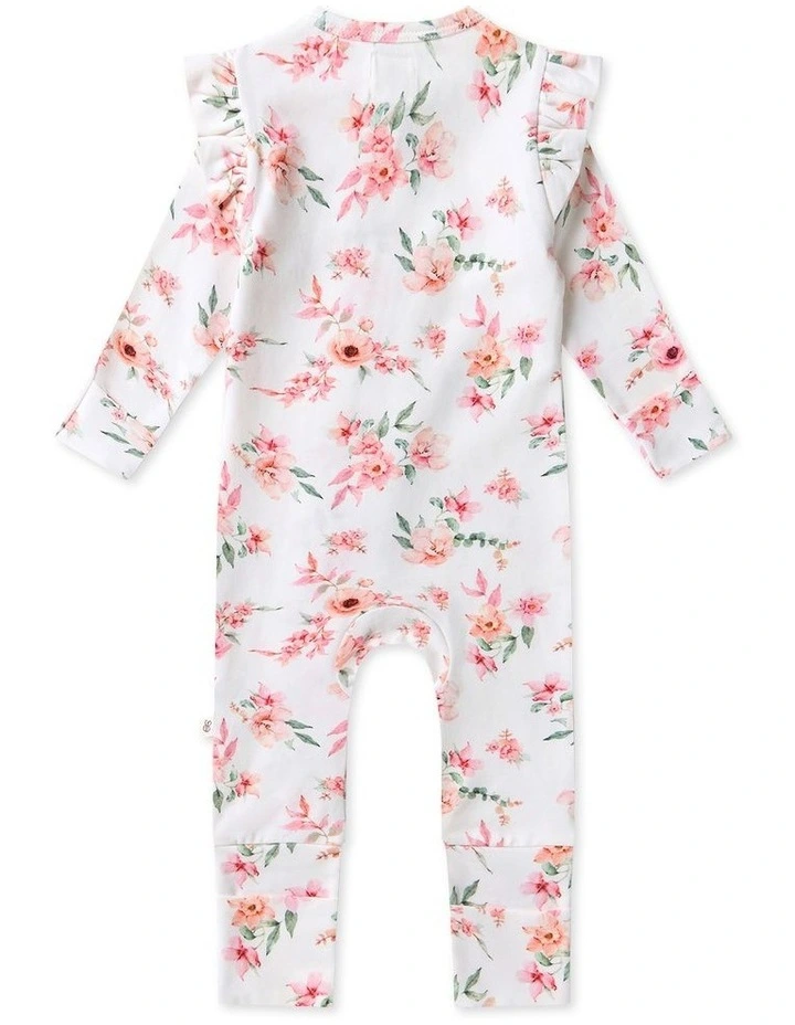 Camille Convertible Romper with Frill in White image 2