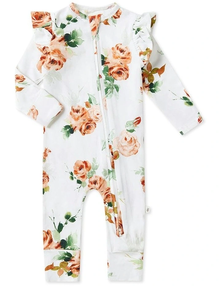 Rosebud Convertible Romper with Frill in White image 1