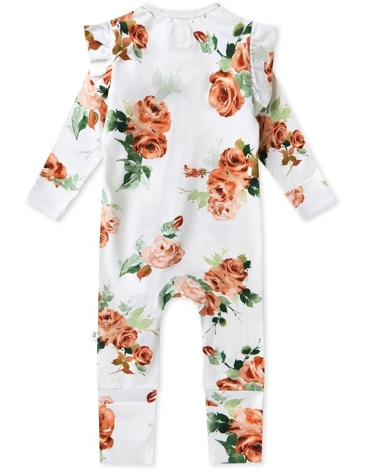 Rosebud Convertible Romper with Frill in White image 2