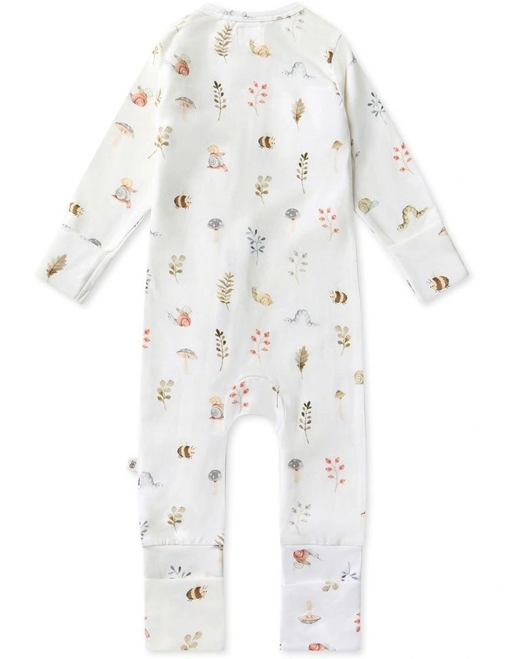 Garden Snugglesuit Convertible Romper in White image 2