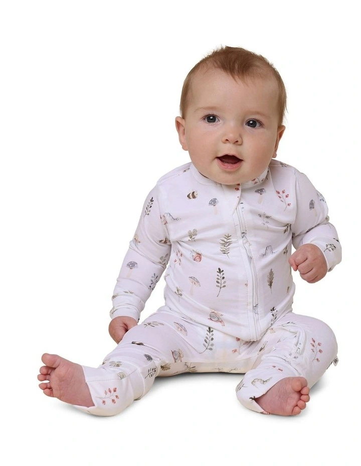 Garden Snugglesuit Convertible Romper in White image 3